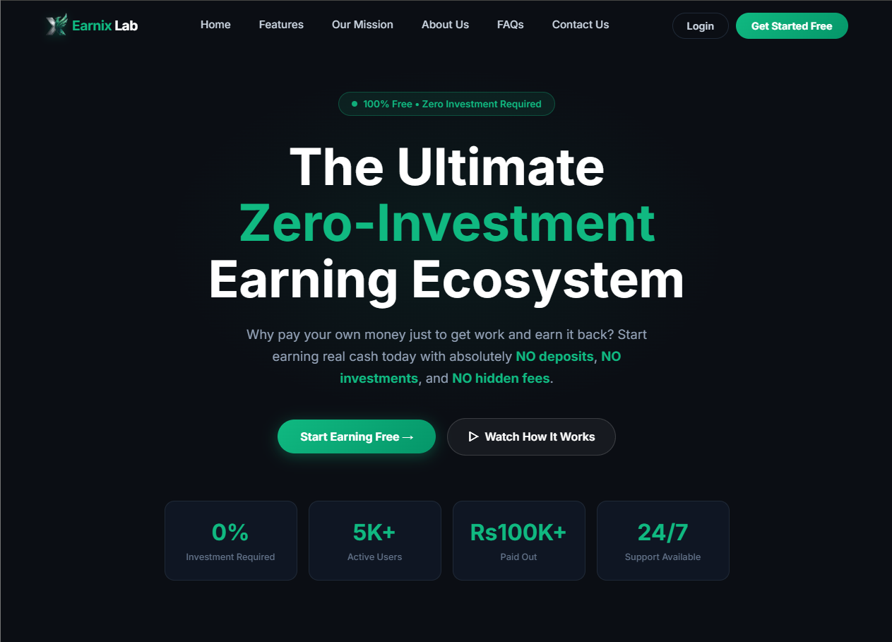 EarnixLab preview